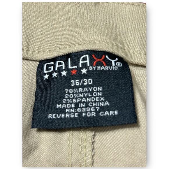 NWT Galaxy by Harvic Stretch Chino Pants Beige 36x30 - Picture 6 of 10